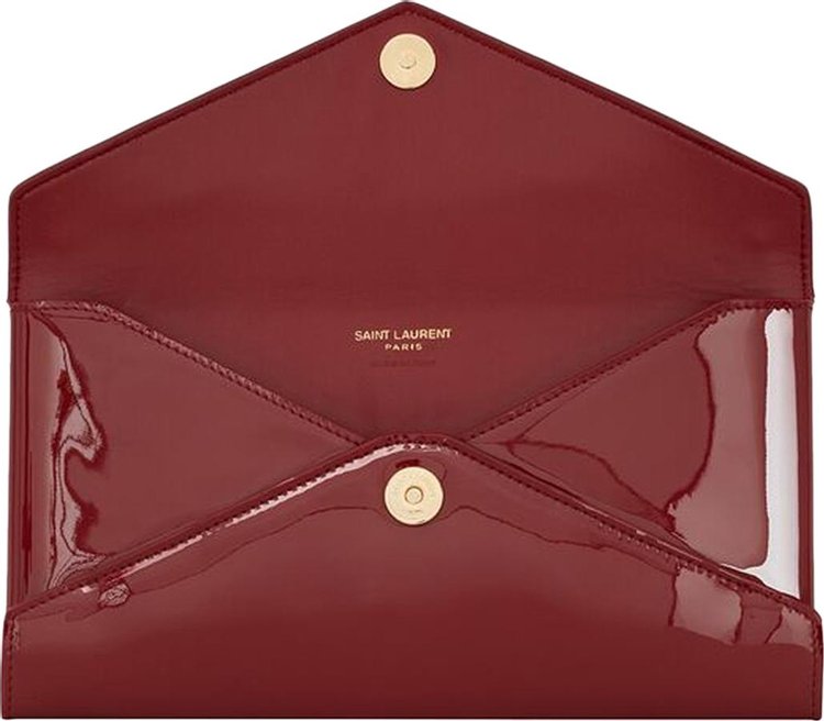 Saint Laurent Paloma Patent Clutch Opyum Red