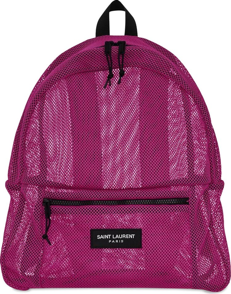 Saint Laurent Nylon Mesh Backpack 'Fuchsia Couture'