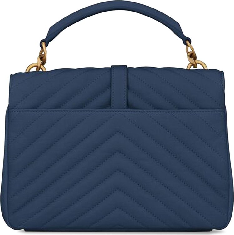 Saint Laurent College Medium Shoulder Bag Bleu Otremer