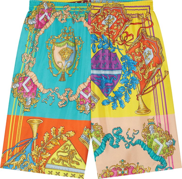 Buy Versace Royalty Print Silk Twill Shorts 'Multicolor' - 1002476 ...