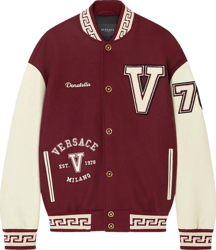 Buy Versace Varsity Jacket 'Burgundy' - 1004720 1A03577 2R610 | GOAT