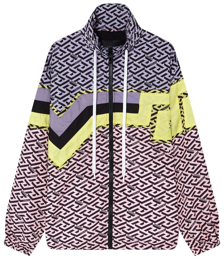 Versace Two Tone Mongram Windbreaker CandyBlack