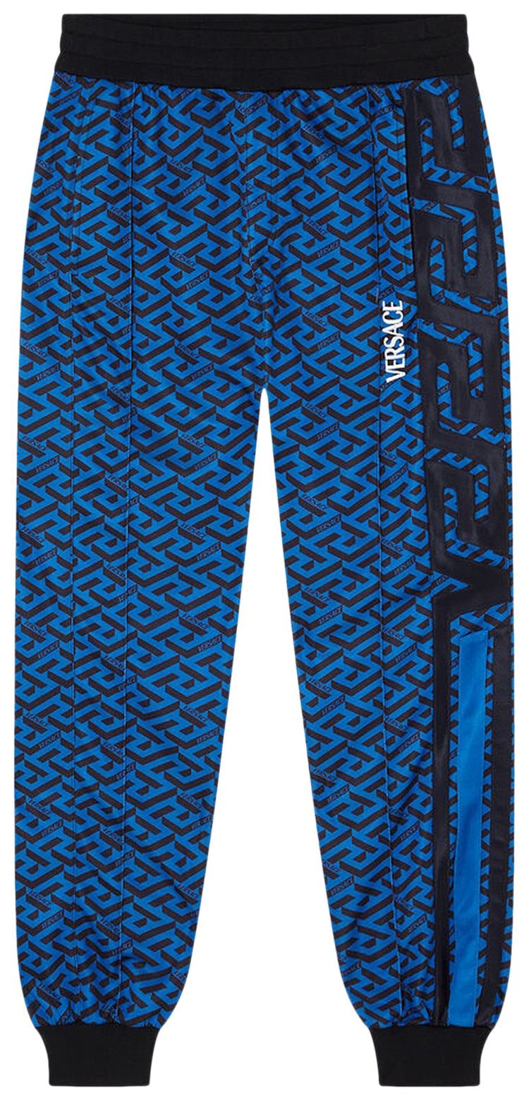 Versace Two Tone Monogram Track Pants Navy