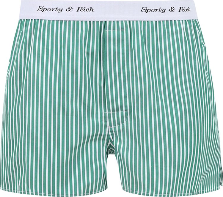 Sporty & Rich Cassie Boxer 'Green Striped'