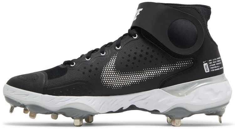Nike Alpha Huarache Elite 3 Mid Black Light Smoke Grey