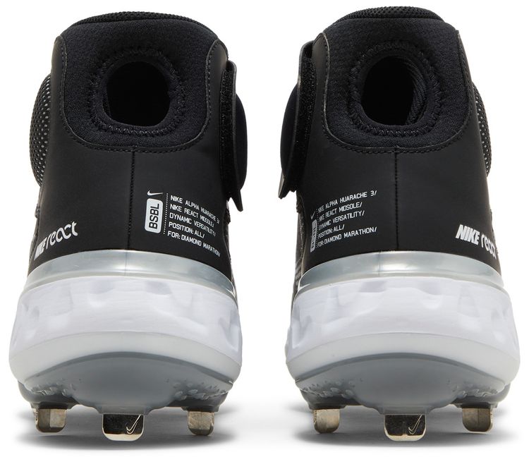 Nike Alpha Huarache Elite 3 Mid Black Light Smoke Grey