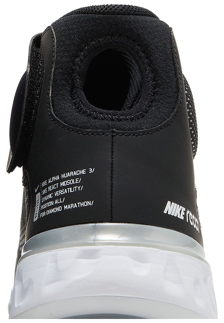 Nike Alpha Huarache Elite 3 Mid Black Light Smoke Grey