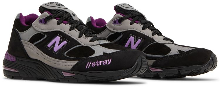 New Balance Stray Rats x Wmns 991 Made In England Black Purple