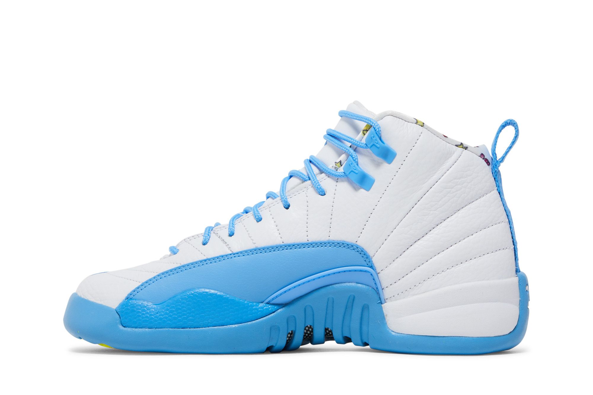 Jordan 12 blue and white on sale