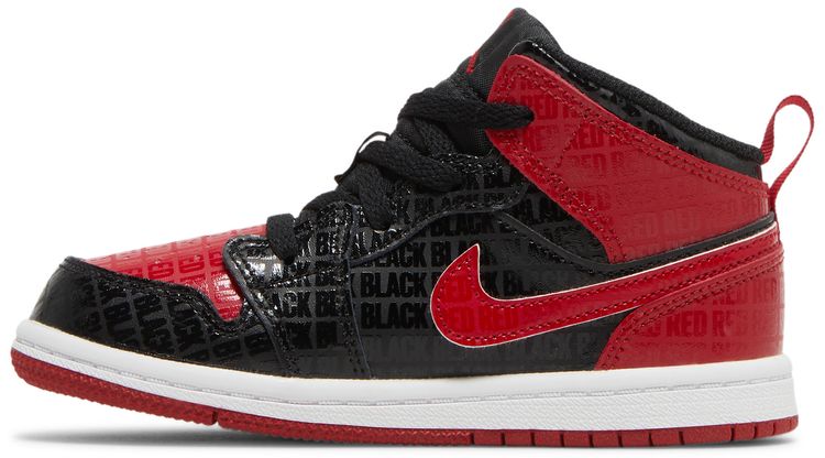 Air Jordan 1 Mid SS TD Black  Red  Bred