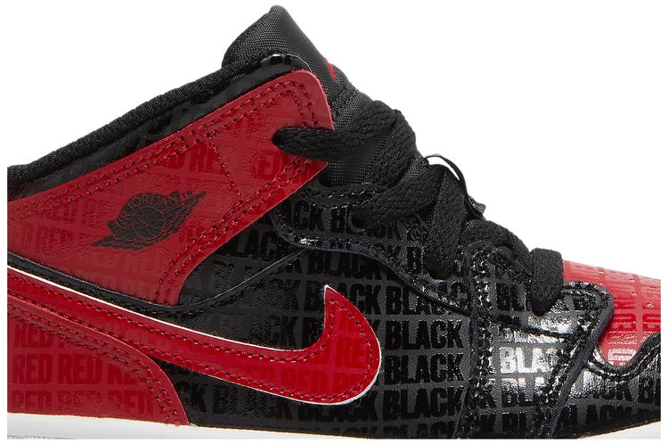 Air Jordan 1 Mid SS TD Black  Red  Bred