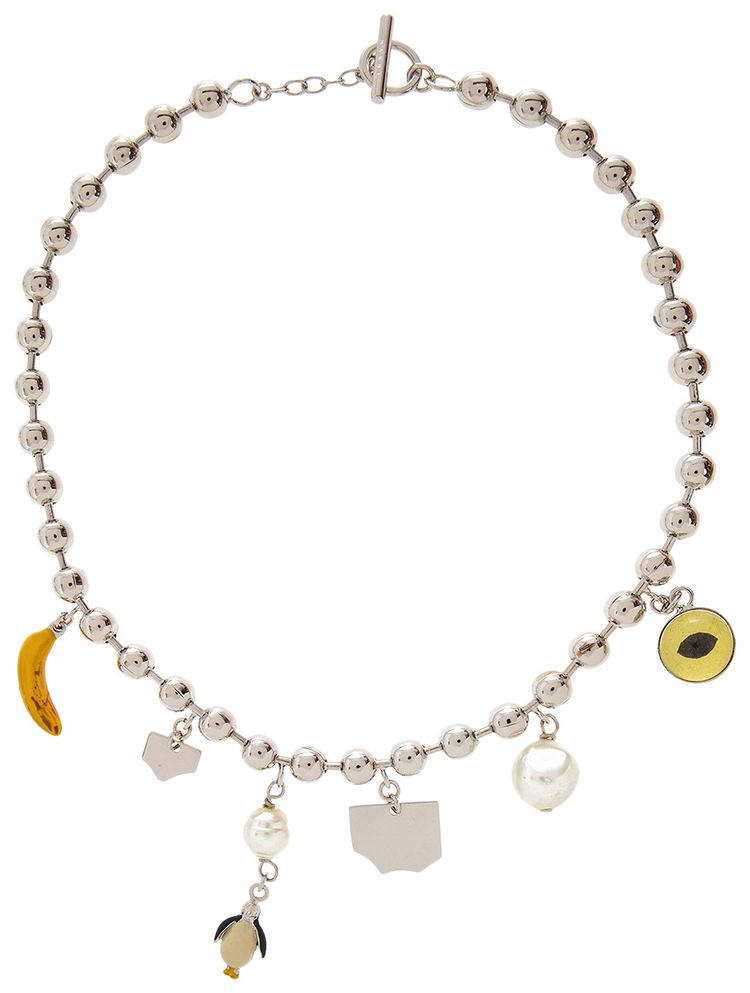 Marni Necklace With Charms Silver