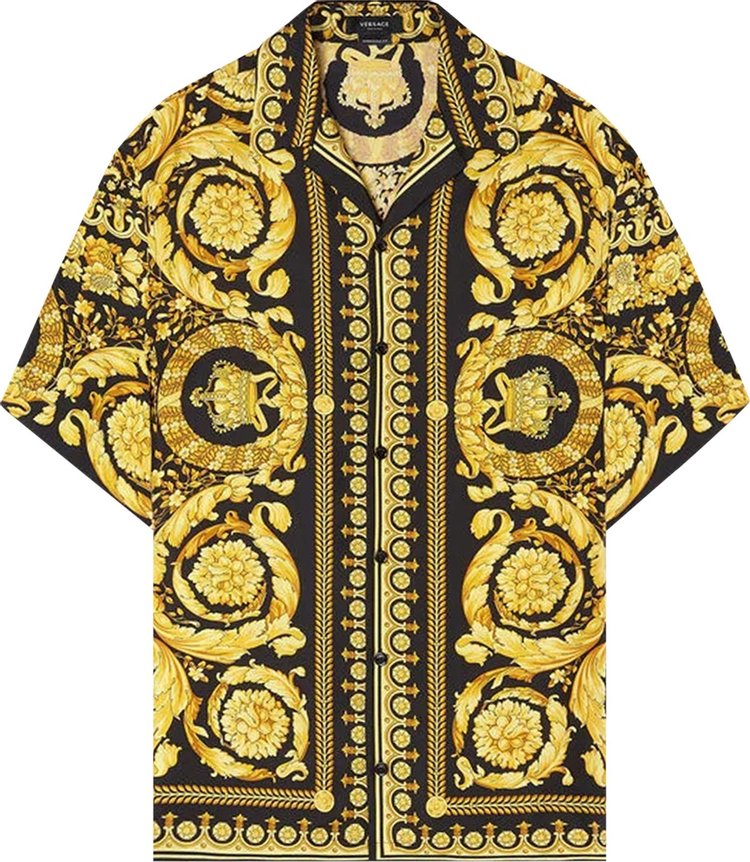 Buy Versace Barocco Silk Shirt 'Gold' - 1003926 1A03044 5B000 | GOAT