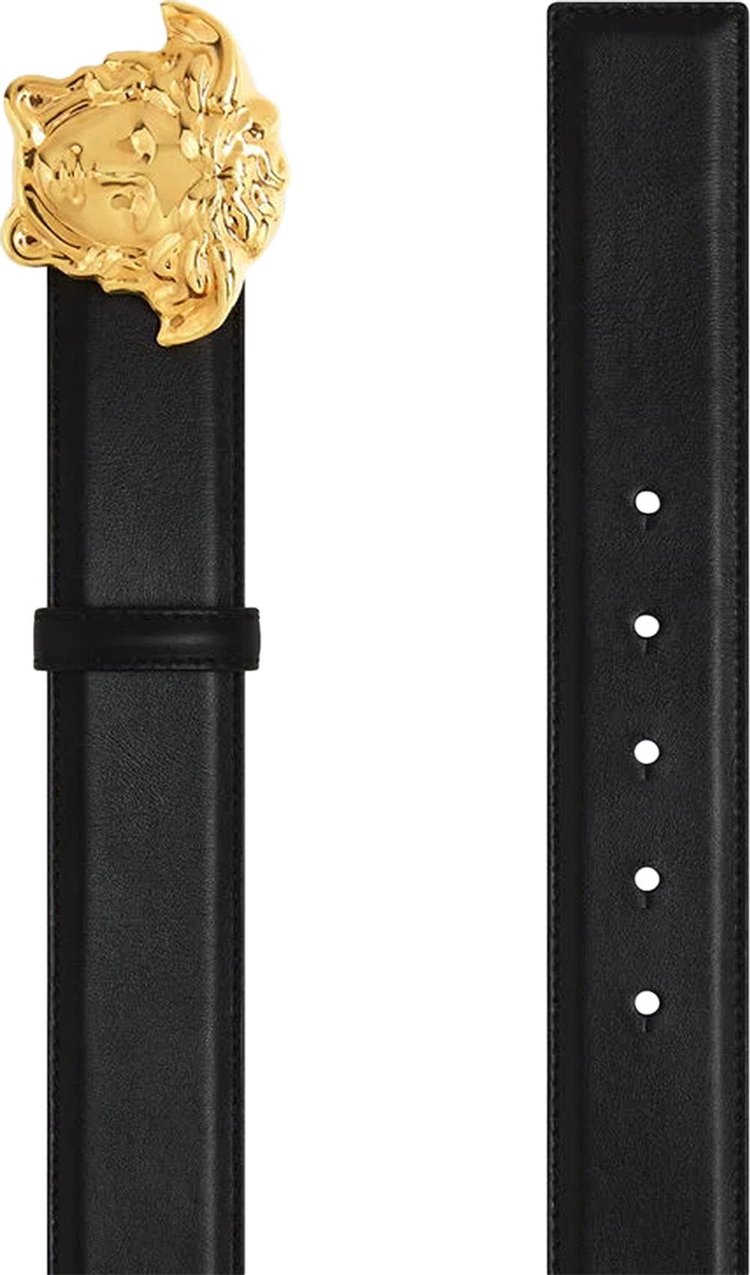 Versace La Medusa Leather Belt Black