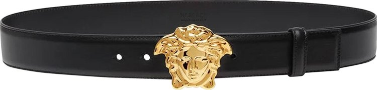 Versace La Medusa Leather Belt Black