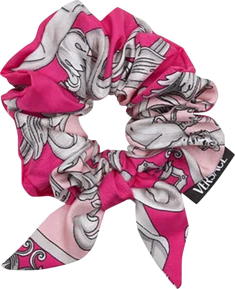 Versace Baroque Silk Scrunchie 'Pink'