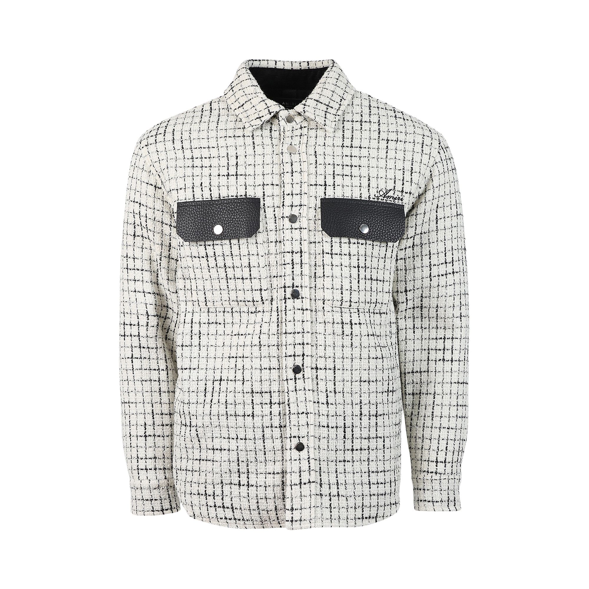 Buy Amiri Boucle Padded Overshirt 'Alabaster' - PS22MSL010 271