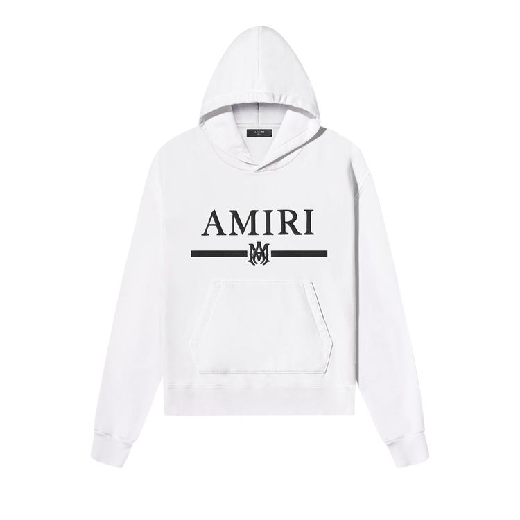 Amiri Bar Embroidery Hoodie White