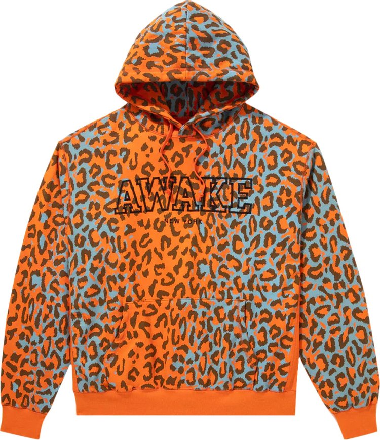 Awake NY Military Logo Embroidered Hoodie 'Printed Leopard'