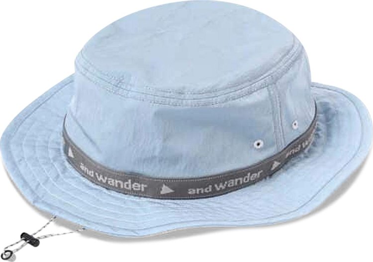 And Wander JQ Tape Hat Light Blue