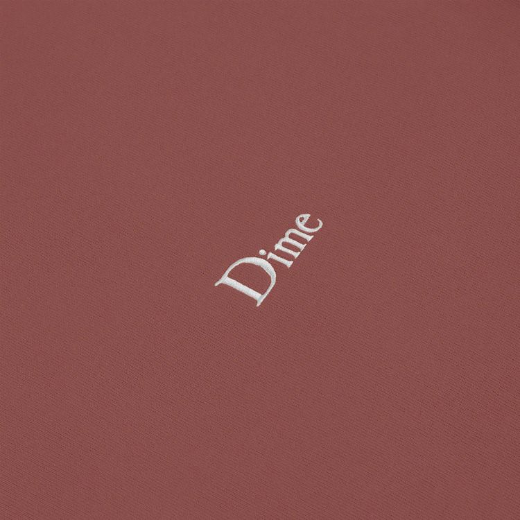 Dime Classic Small Logo Crewneck Washed Maroon