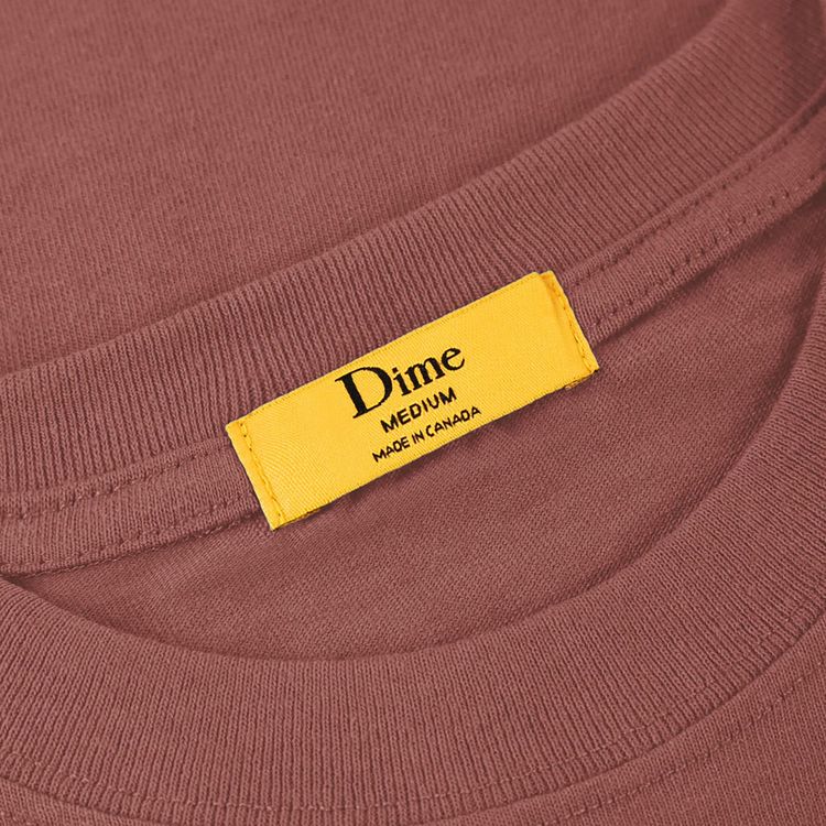 Dime Classic Small Logo T Shirt Washed Maroon