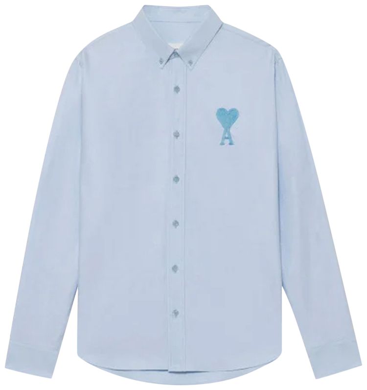 Ami Oversized Button Down Shirt Sky Blue