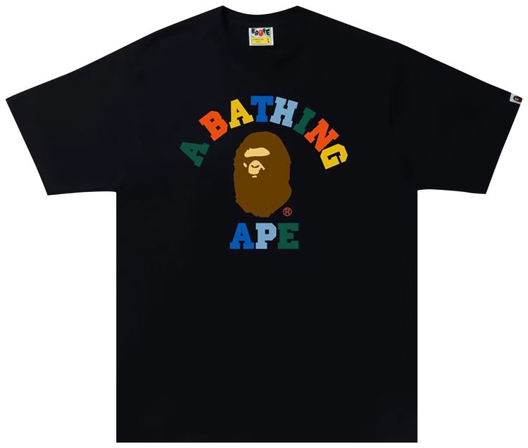 BAPE Colors College Tee Black