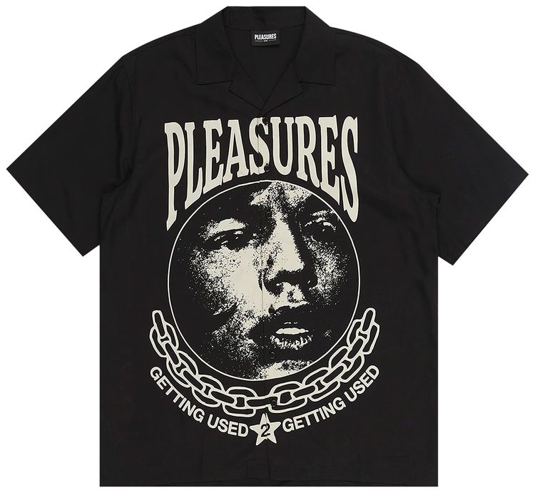 Pleasures Used Button Down Black