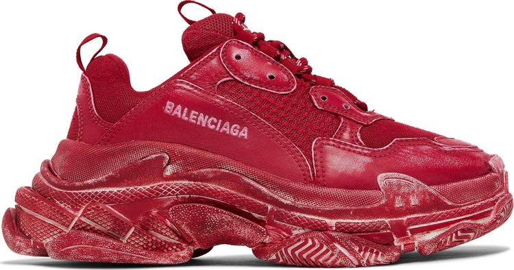 Balenciaga Sneakers Triple S Women Fabric Red