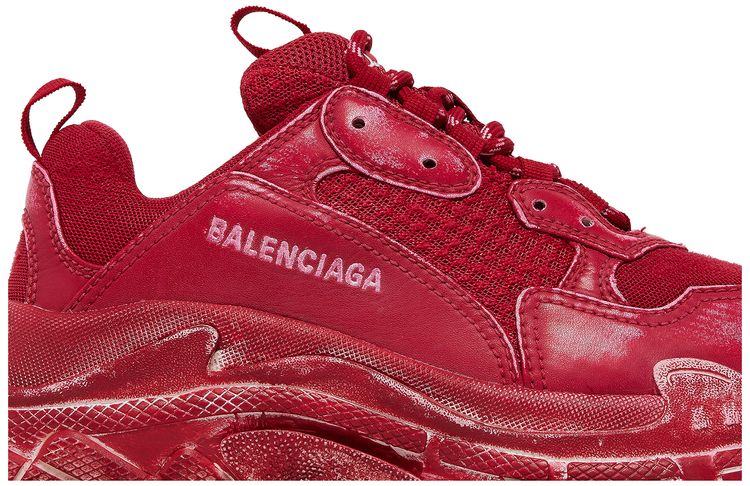 Balenciaga Wmns Triple S Sneaker Dark Red