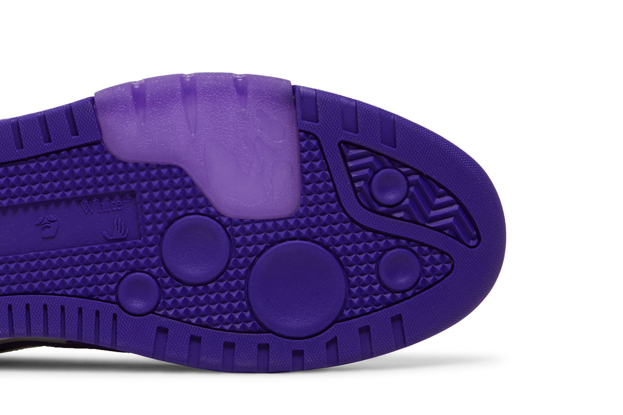 【関税＆送料込み】Off-White 'Floating' Purple Leather Snea Off-White Purple & Off-White Floating Arrow Sneakers Off-White