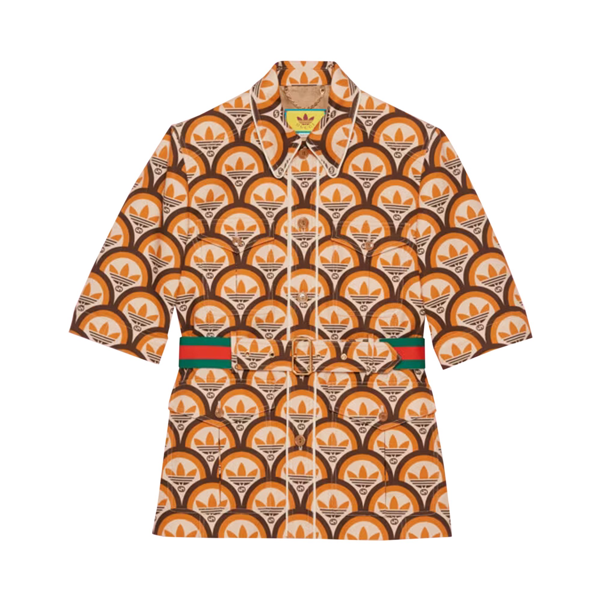 Gucci x adidas Trefoil Print Jacket Orange/Black