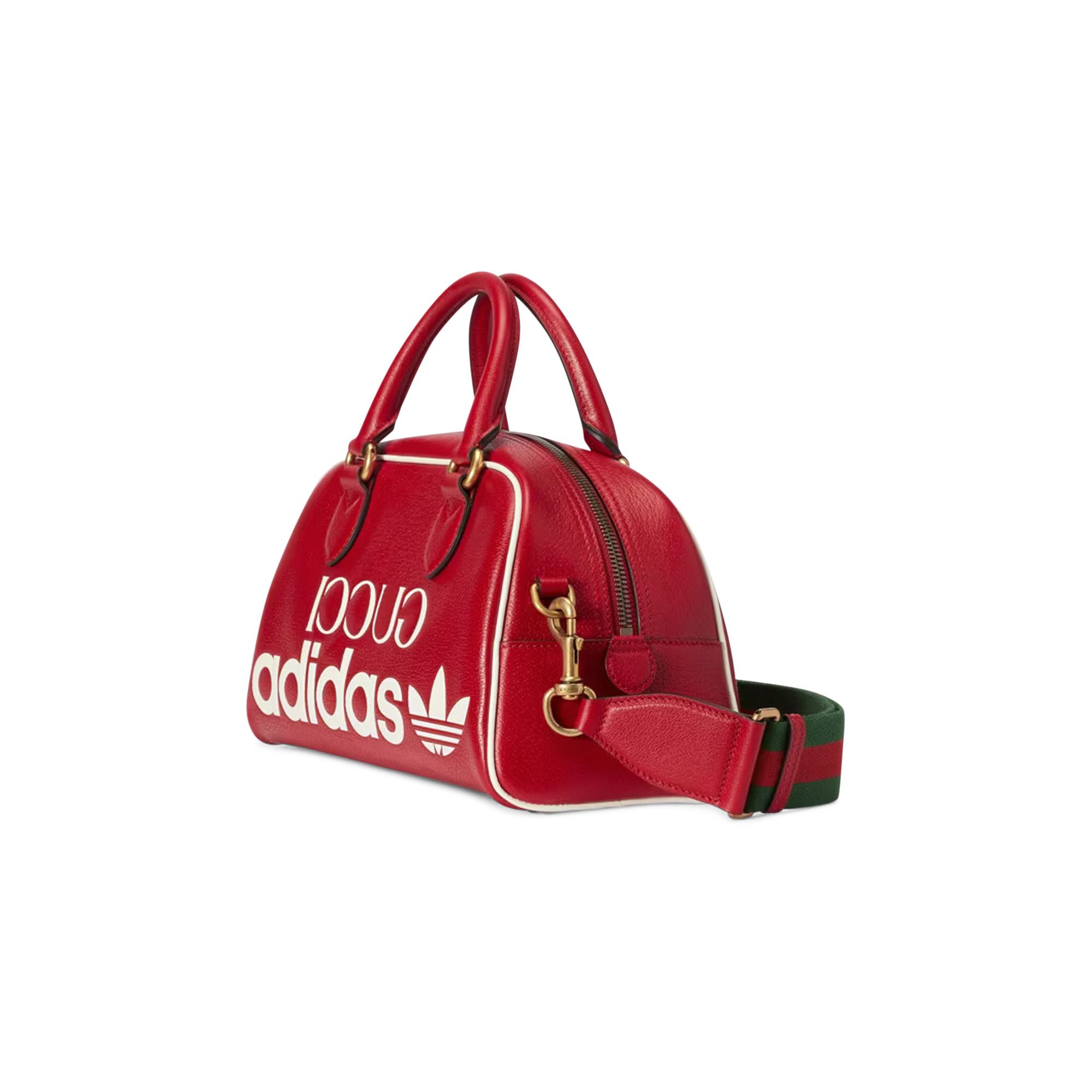 adidas x Gucci ミニ ダッフルバッグ　ボストンバッグ　赤　レッド GUCCI - adidas x Gucci ミニ ダッフルバッグ ボストンバッグ 赤