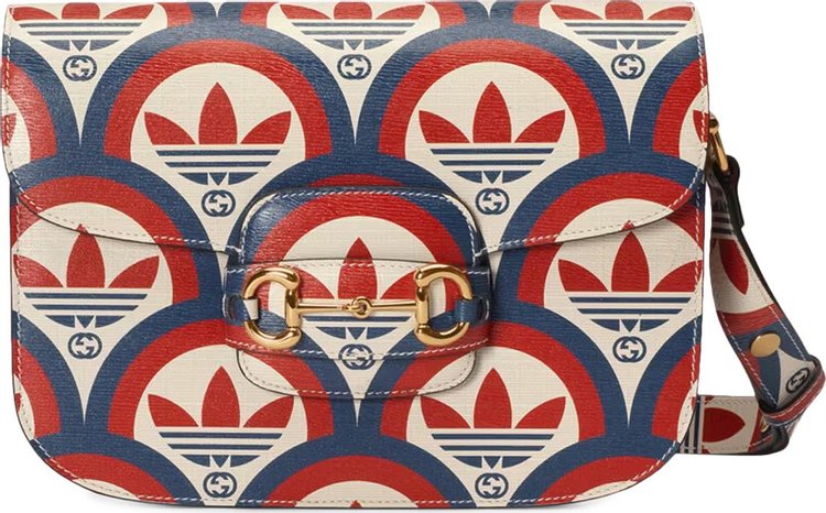 adidas x Gucci Horsebit 1955 Shoulder Bag 'Blue/Red'