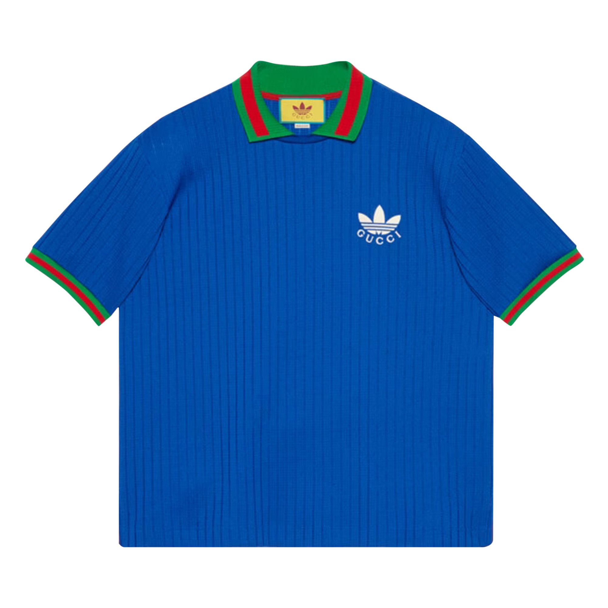 Buy adidas x Gucci Polyester Polo Shirt 'Cobalt Blue' - 691777