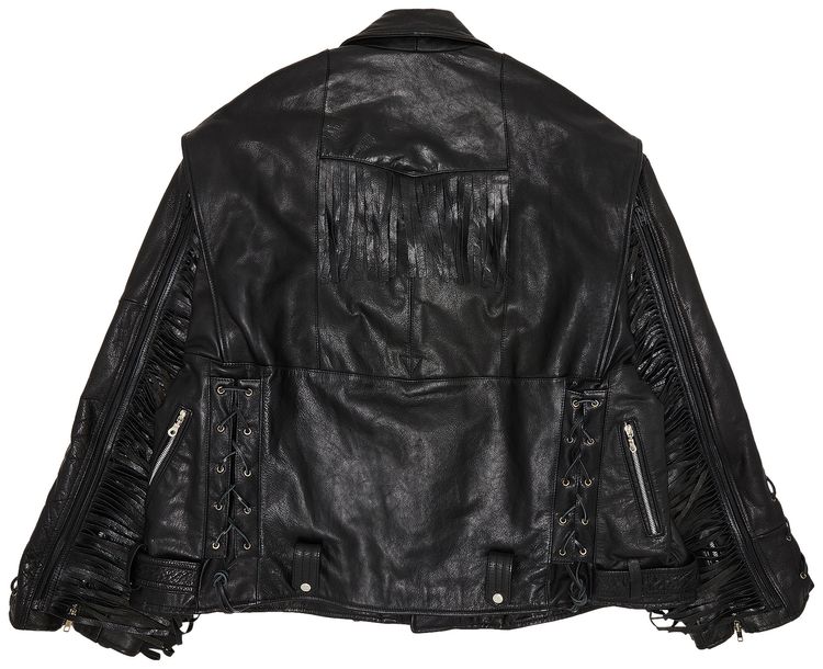 Balenciaga Upcycled Biker Jacket Black