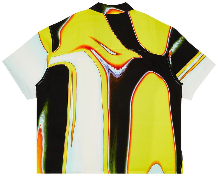 Ambush Printed Short Sleeve Shirt YellowBlackMulticolor