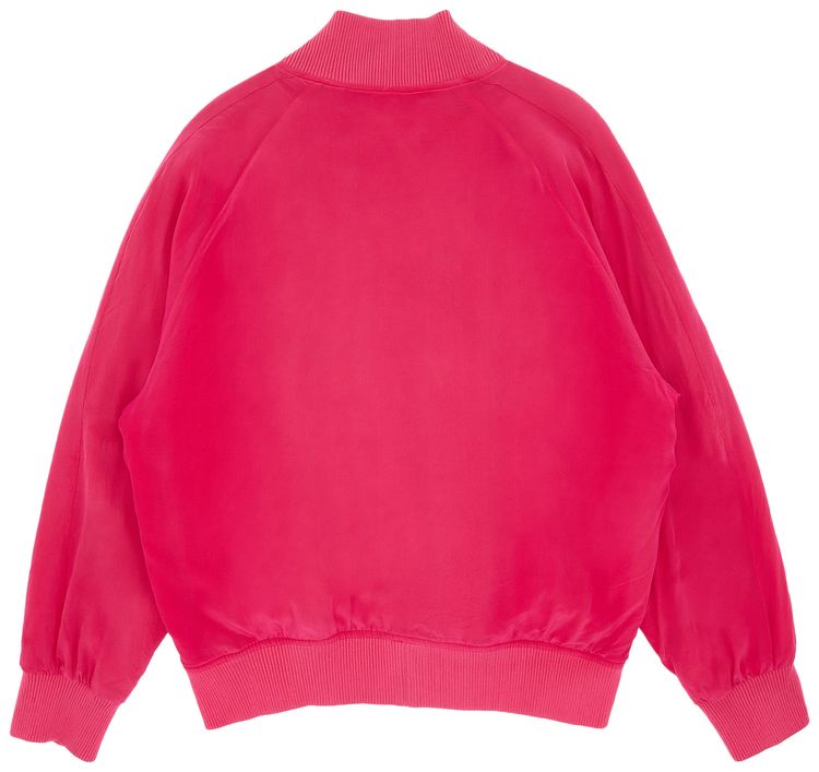 Vintage Maison Margiela Silk Bomber Jacket Fuchsia