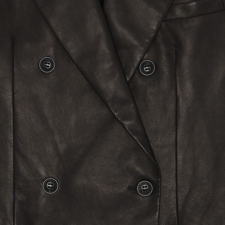 Amiri Oversized Leather Blazer Black