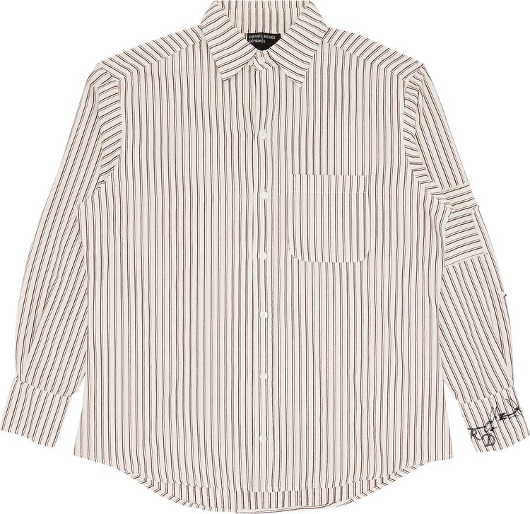 Enfants Riches Déprimés Flannel Assemblage Button Up Shirt 'White/Red'
