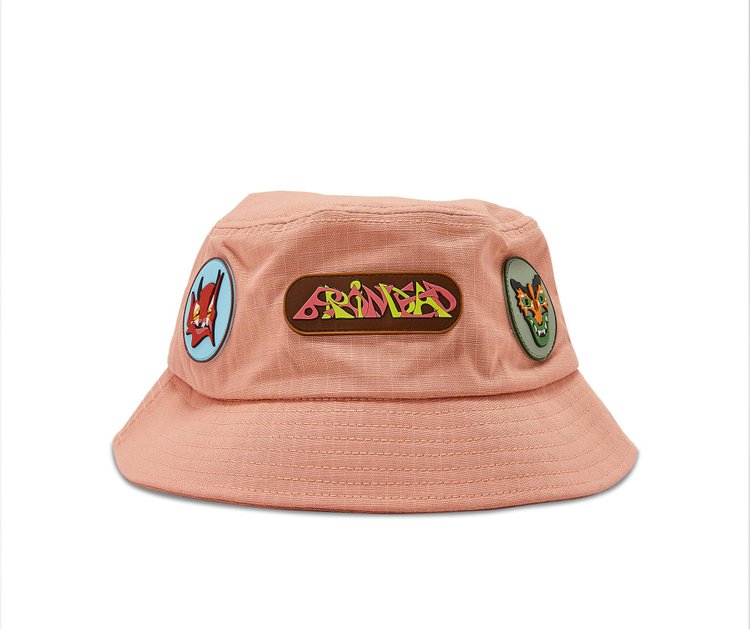 Brain Dead Metal Bucket Hat Coral