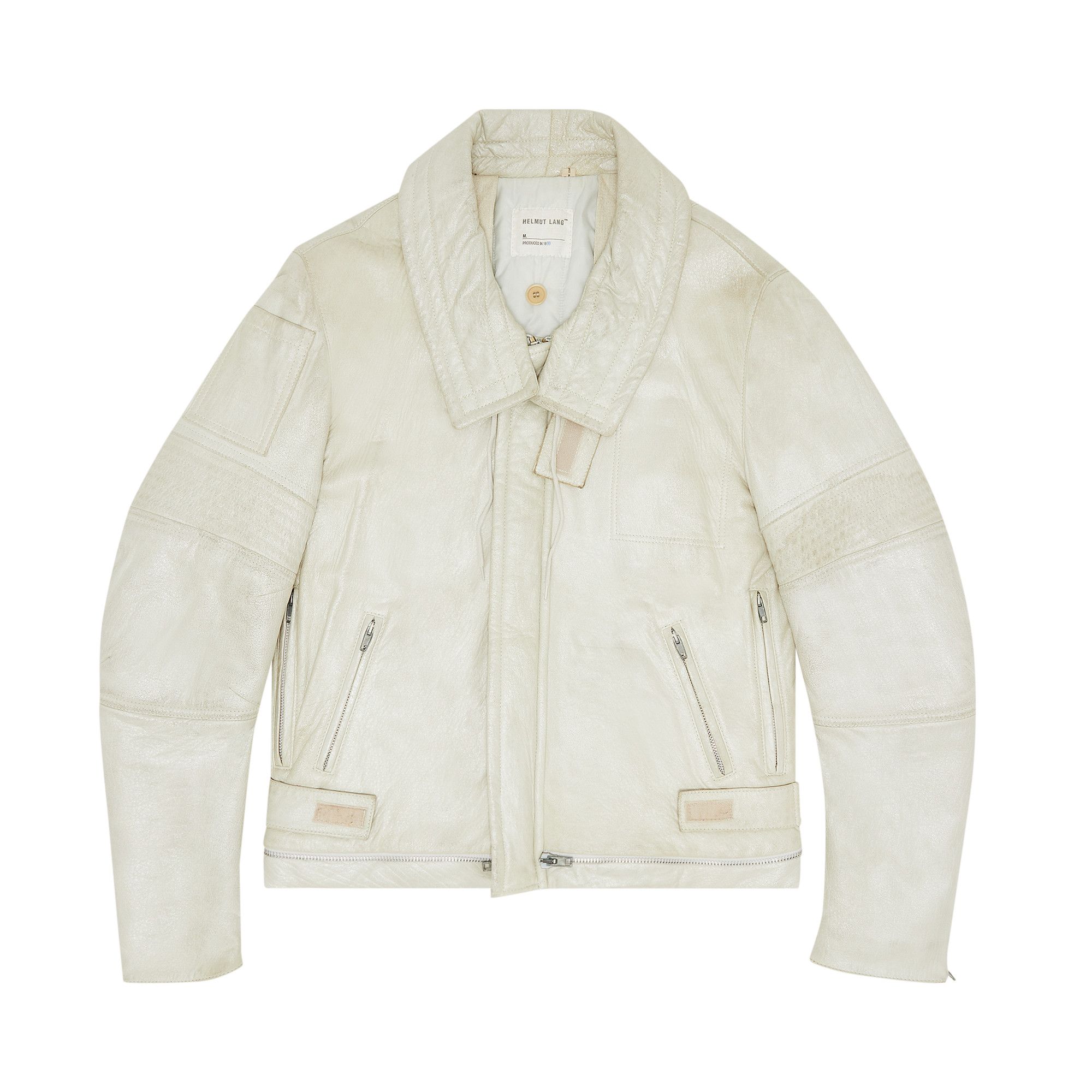 Buy Vintage Helmut Lang Astro Biker Jacket Beige 566 HL 5414 605 09 GOAT CA