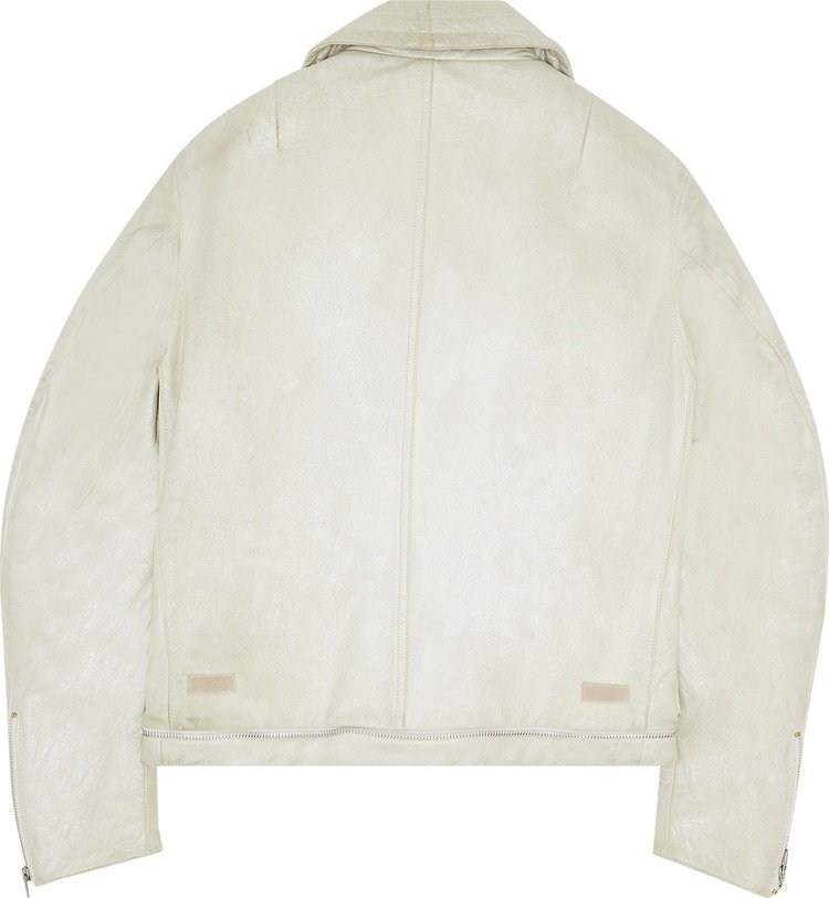 Vintage Helmut Lang Astro Biker Jacket Beige