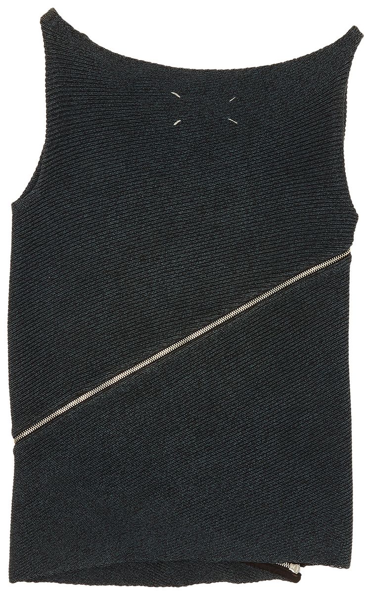 Vintage Maison Margiela Zipper Top Black