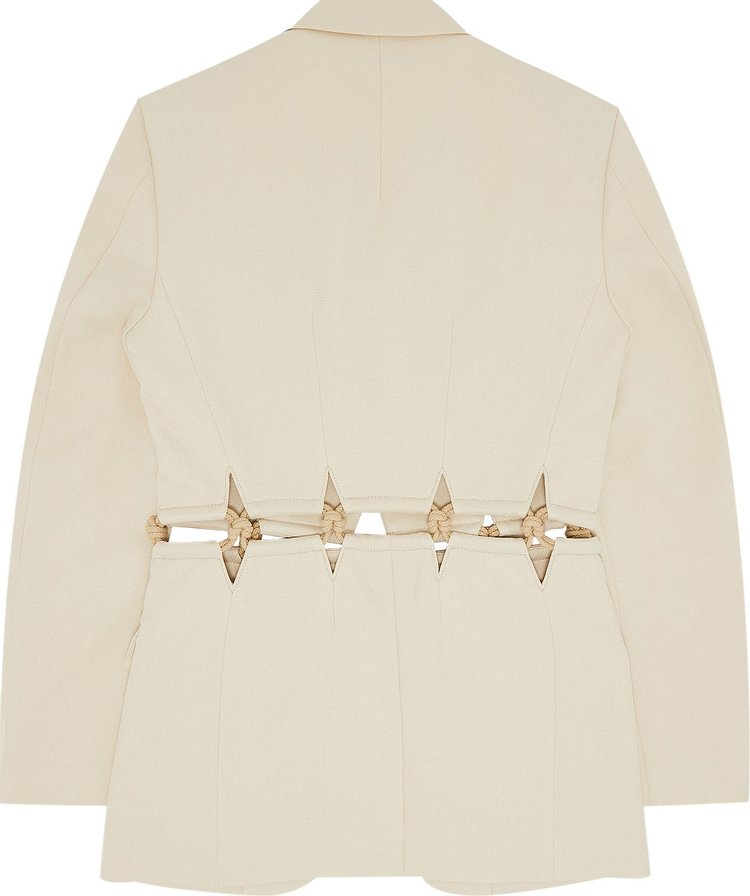 Dion Lee Macrame Rope Blazer Ivory