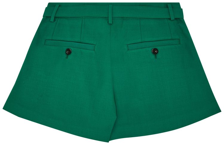 Sacai Belted Suiting Shorts Green