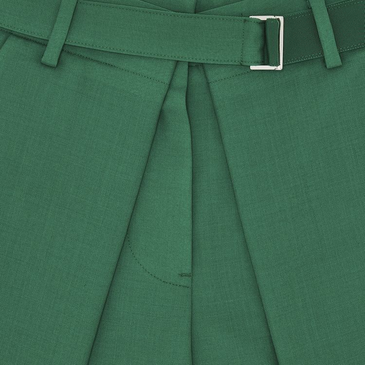Sacai Belted Suiting Shorts Green