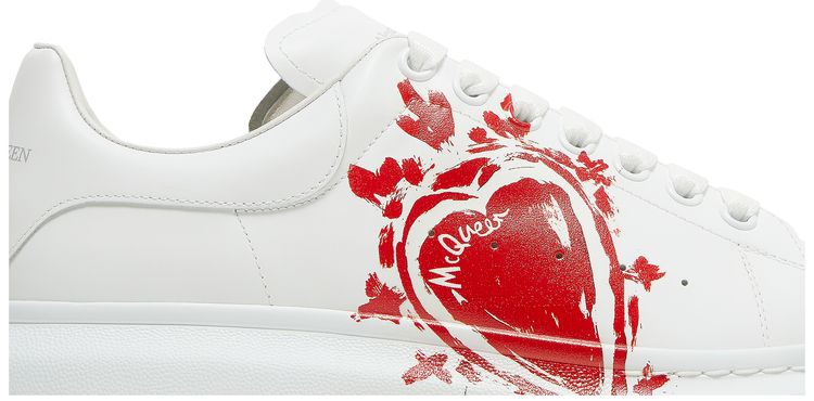 Alexander McQueen Oversized Sneaker Heart Logo   White
