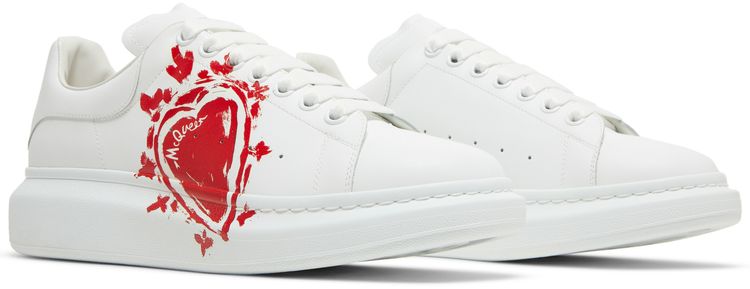 Alexander McQueen Oversized Sneaker Heart Logo   White